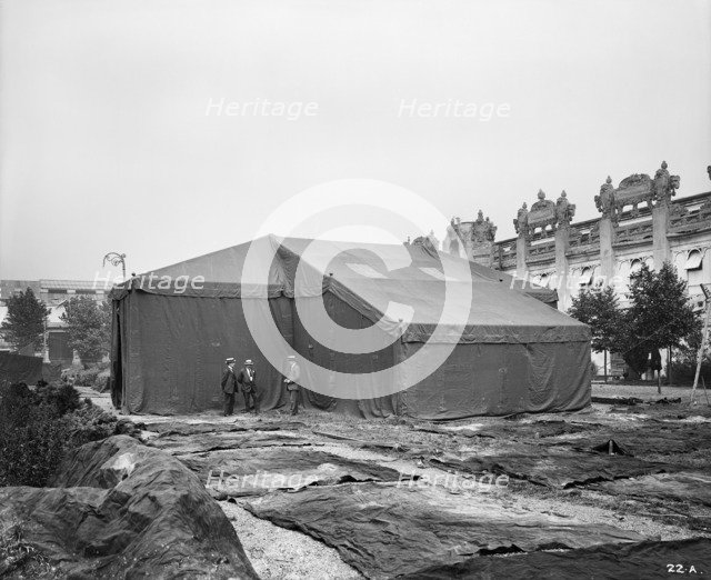 Waring & Gllow munitions factory, White City, Hammersmith and Fulham, London, August 1916. Artist: Adolph Augustus Boucher.