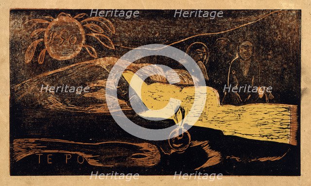 Te po. La grande nuit (From the Series Noa Noa)', 1893-1894. Artist: Paul Gauguin