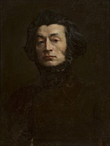 Portrait of the poet Adam Mickiewicz (1798-1855), 1897. Creator: Mordasewicz, Kazimierz (1859-1923).