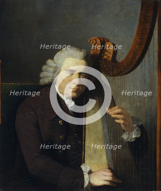 'The Blind Harpist, John Parry', (1710-1782), 1775-91. Artist: William Parry