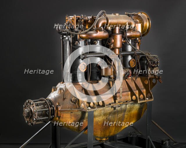 Hall-Scott A-7-A In-line 4 Engine, 1917. Creator: Hall-Scott.