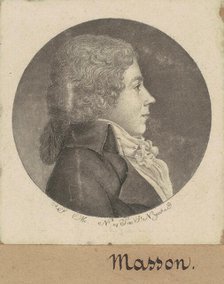 François Désiré Masson, 1797-1798. Creator: Charles Balthazar Julien Févret de Saint-Mémin.