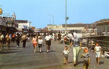 Boardwalk at Schellenger Avenue, Wildwood-by-the-Sea, New Jersey, USA, 1963. Artist: Lynn H Boyer Jr