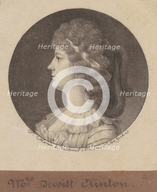 Maria Franklin Clinton, 1797. Creator: Charles Balthazar Julien Févret de Saint-Mémin.