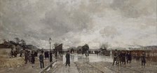 A corner of Bercy during the flood, 1879. Creator: Luigi Loir.