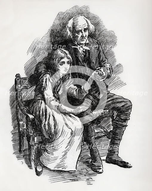 ''Little Nell and her Grandfather', c1900.  Creator: Harold Copping.