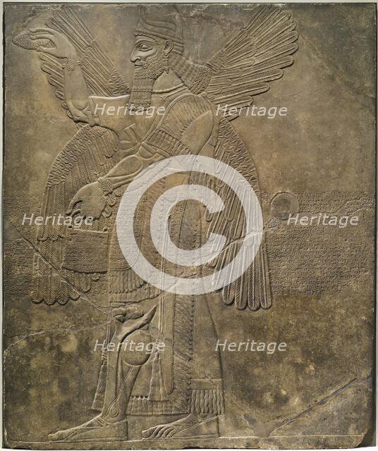 Deity Performing Ritual Purification (image 2 of 3), 9th century BC. Creator: Unknown.