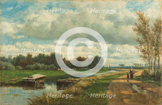 Landscape in the Environs of The Hague, c1873-1875. Creator: Roelofs, Willem (1822-1897).