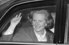 Thumbnail image of Margaret Thatcher leaving Buckingham Palace after being received by the Queen, 4th May 1979. Artist: Unknown