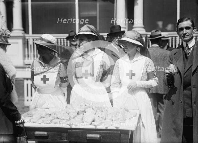 Red Cross Luncheon On General Scott's Lawn - Ladies; Shipps, Right, 1917. Creator: Harris & Ewing.