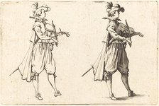Violinist, c. 1622. Creator: Jacques Callot.