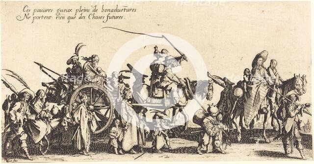 The Bohemians Marching: The Rear Guard, 1621. Creator: Jacques Callot.