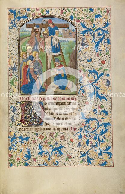 The Deposition; Arenberg Hours, early 1460s. Creator: Willem Vrelant.