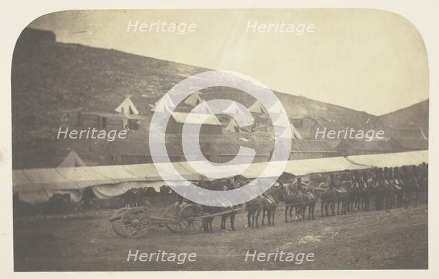 Untitled [gun carriage, Crimean War], 1855. Creator: Roger Fenton.