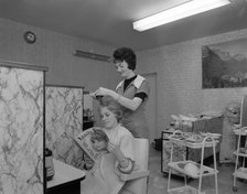 Hairdressing salon, Armthorpe, near Doncaster, South Yorkshire, 1964.  Artist: Michael Walters