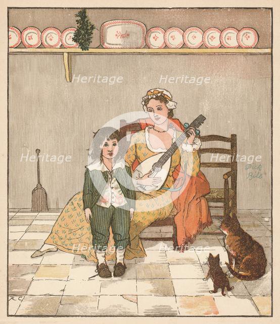 'Master Bill Primrose preparing to sing the story', c1879. Creator: Randolph Caldecott.