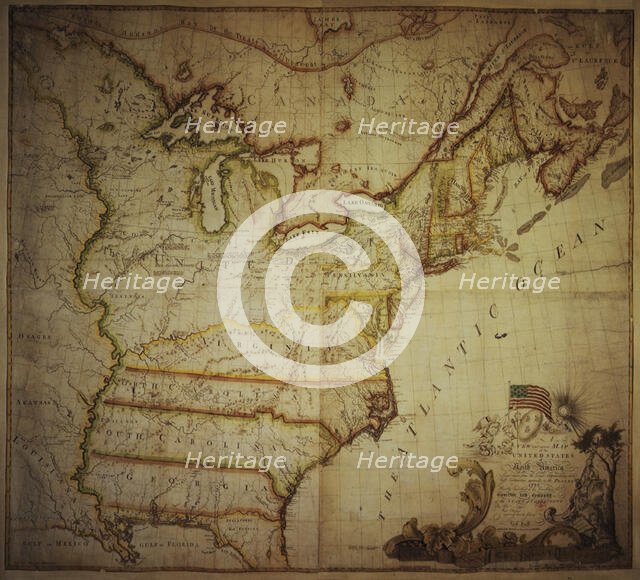 Map of the United States of North America, 1783.  Creator: Abel Buell.