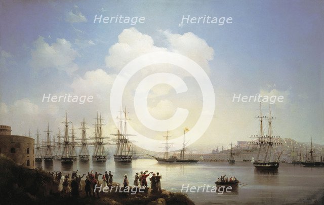 Russian squadron on the Sevastopol raid, 1846. Artist: Aivazovsky, Ivan Konstantinovich (1817-1900)