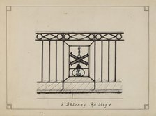 Cast Iron Balcony Rail, 1935/1942. Creator: Ray Price.