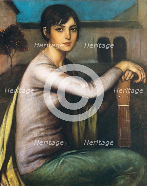 Tristeza Andaluza (Melancholy) , ca 1925-1928. Creator: Romero de Torres, Julio (1874-1930).