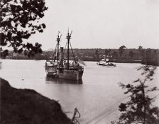 U.S. Monitor "Saugus" and Gunboat "Mendota", Appomattox River, 1861-65. Creator: Unknown.