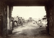Street scene in Miamatchin [ie, Maimachin], Trans Biakal [ie, Transbaikalia], between 1885 and 1886. Creator: Unknown.