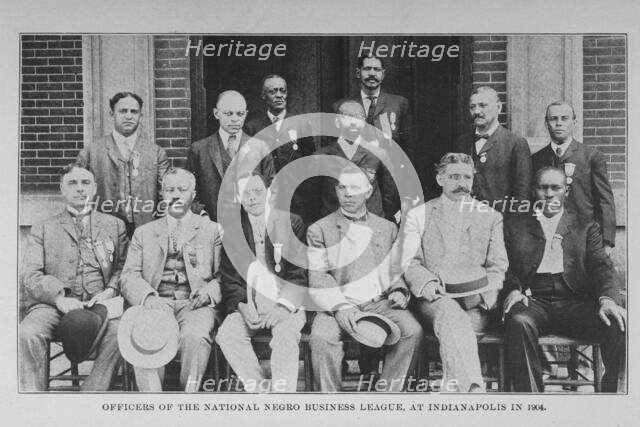 Officers of the National Negro Business League, at Indianapolis in 1904, 1907. Creator: Unknown.