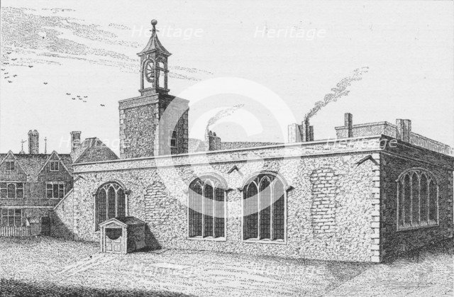 Chapel Royal of St Peter ad Vincula, overlooking Tower Green, London, c1737 (1904). Artist: Unknown.
