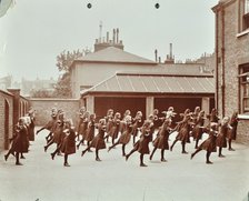 Exercise class, Buckingham Street School, Islington, London, 1906. Artist: Unknown.