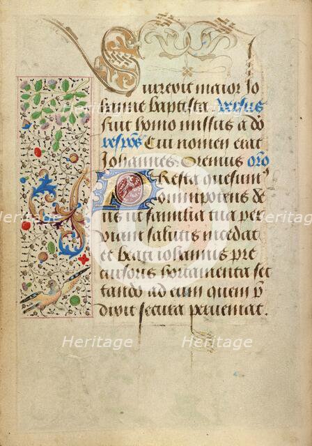 Decorated Text Page; Prayer Book of Charles the Bold, 1469. Creator: Nicolas Spierinc.