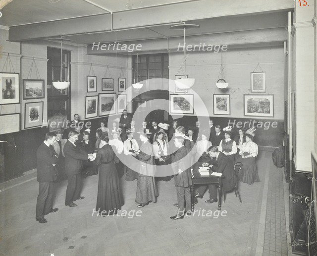 Literature class, Blackheath Road Evening Institute, London, 1908. Artist: Unknown.