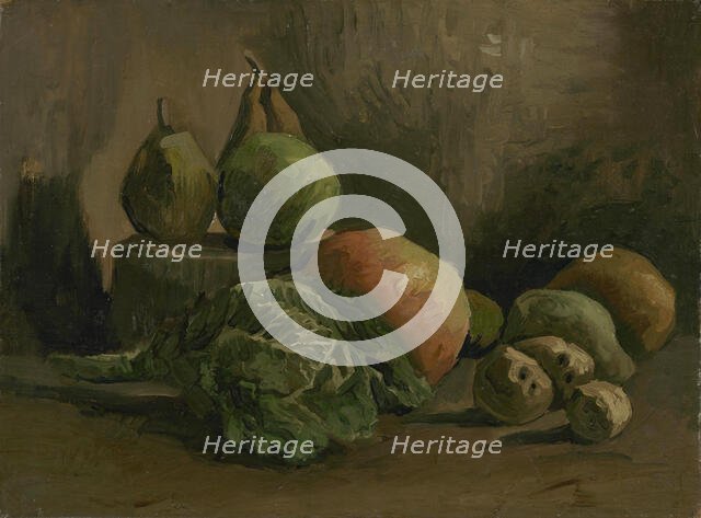 Still Life with Vegetables and Fruit, 1884. Creator: Gogh, Vincent, van (1853-1890).