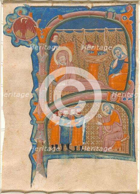 Birth and Naming of John the Baptist, late 13th century. Creator: Unknown.