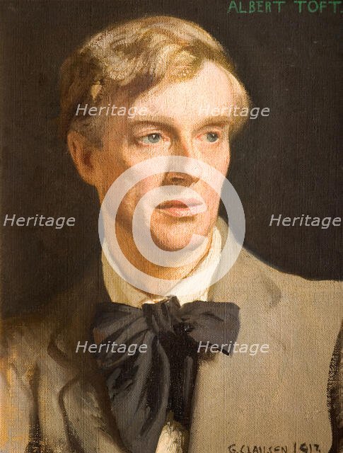 Portrait of Albert Toft (1862-1949), 1913.  Creator: George Clausen.