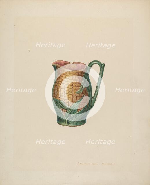 Cream Pitcher, c. 1940. Creator: Edward L Loper.