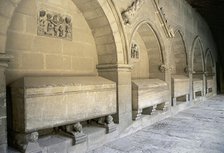Tombs, Abbey of San Pedro el Viejo, Huesca, Aragon, Spain, 2008. Creator: LTL.