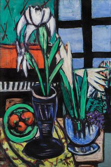 Still Life with Lilies, 1949. Creator: Max Beckmann.