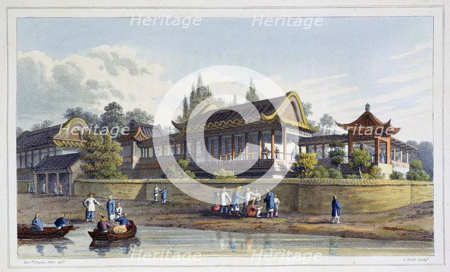 'Summer Palace of the Emperor, Opposite the City of Tien-Sing', China, 1817. Artist: J Clark