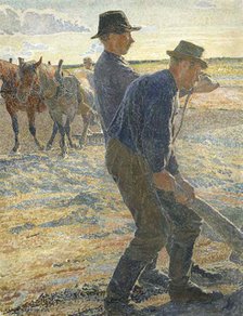 Ploughmen, 1907. Creator: Carl Wilhelmson.