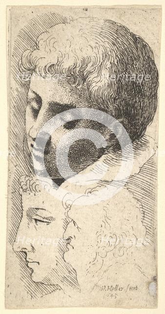 Three heads, 1645. Creator: Wenceslaus Hollar.