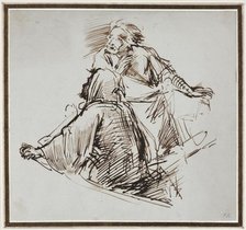 Two Male Figures, c. 1829. Creator: George Richmond (British, 1809-1896).