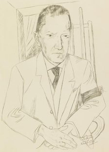 Portrait of Reinhard Piper (1879-1953) , 1921. Creator: Beckmann, Max (1884-1950).