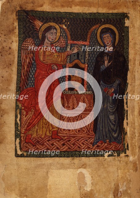 The Annunciation (Manuscript illumination from the Matenadaran Gospel), 1378.