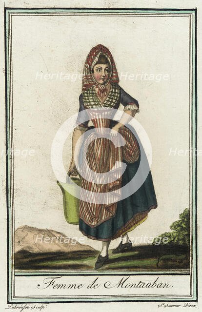 Costumes de Différent Pays, 'Femme de Montauban', c1797. Creators: Jacques Grasset de Saint-Sauveur, LF Labrousse.