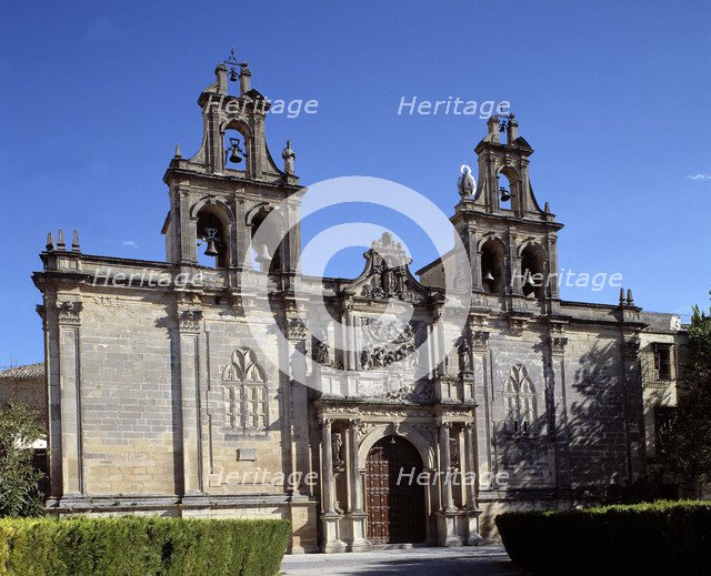 Main façade of Santa Maria de los Reales Alcazares in Ubeda, 17th century.