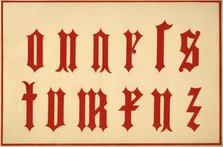 Alphabet, archaic letters, lower case. Artist: Unknown.