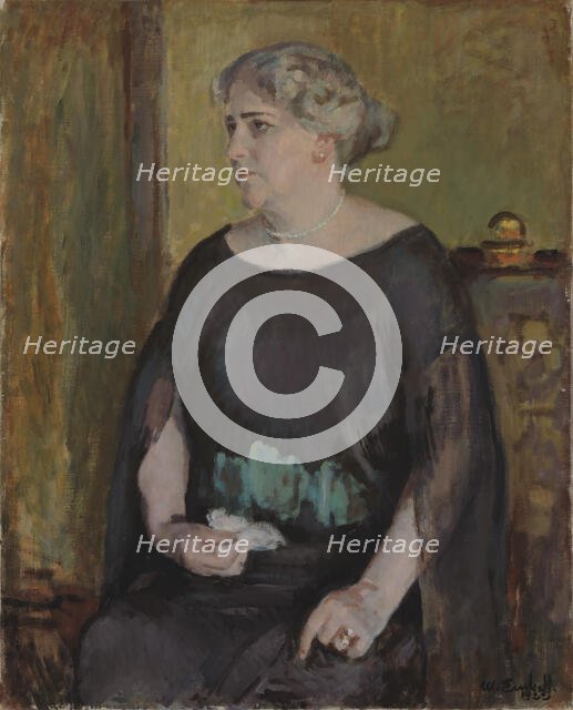 Portrait of Mrs. Lydia Keirkner, 1922. Creator: Magnus Enckell.
