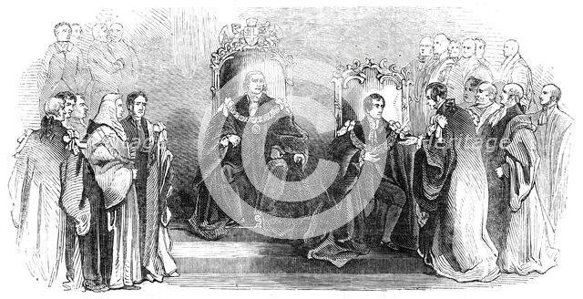 Ceremony of inducting the new Lord Mayor into his office, 1844. Creator: Unknown.