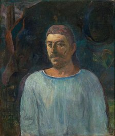 Self-portrait (Near the Golgotha) , 1896. Creator: Gauguin, Paul Eugéne Henri (1848-1903).