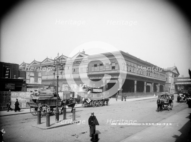 Waterloo Station, York Road, Lambeth, London, c1870-1900. Artist: York & Son